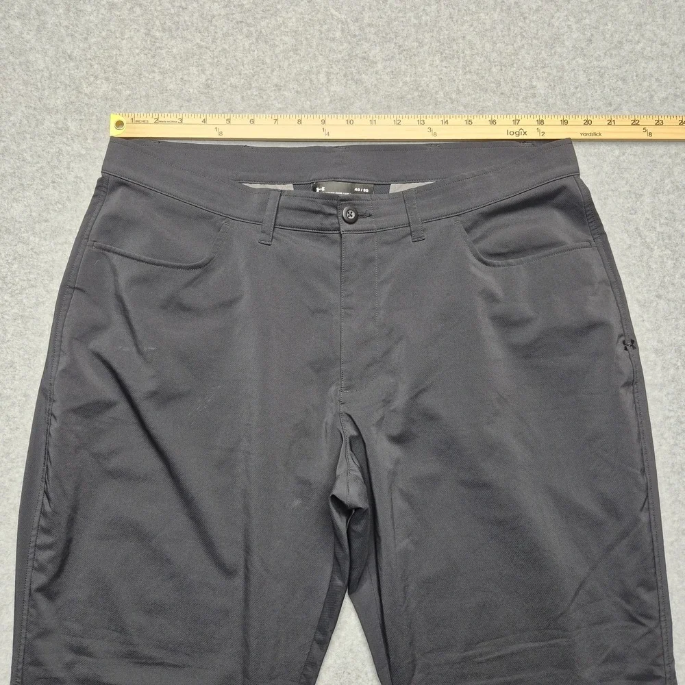 Under Armour Pants Mens Size 40 x 30 Black Loose Fit Golf Chino Outdoor Casual